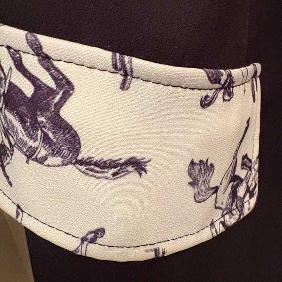 Stylish Black Jacket with Patterned Trim NWOT - Picture 6 of 6